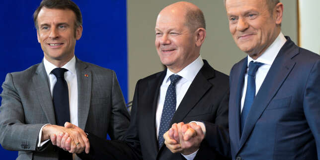 Emmanuel Macron et Olaf Scholz affichent leur « unité » sur l’Ukraine après des semaines de tensions