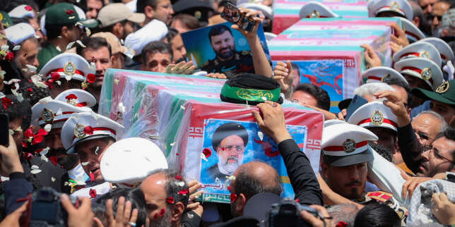 En Iran, des milliers de personnes rassemblées avant l’inhumation du président Ebrahim Raïssi, mort dans un crash d’hélicoptère
